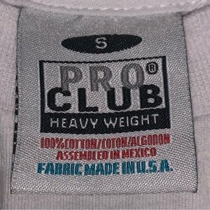 White ProClub Mens short Sleeve shirt